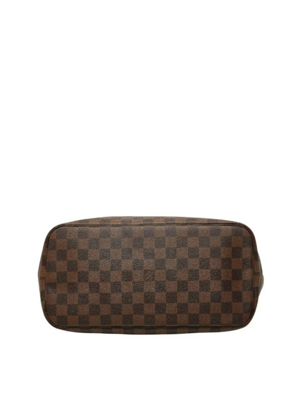 Louis Vuitton Damier Neverfull MM Tote Brown Leather